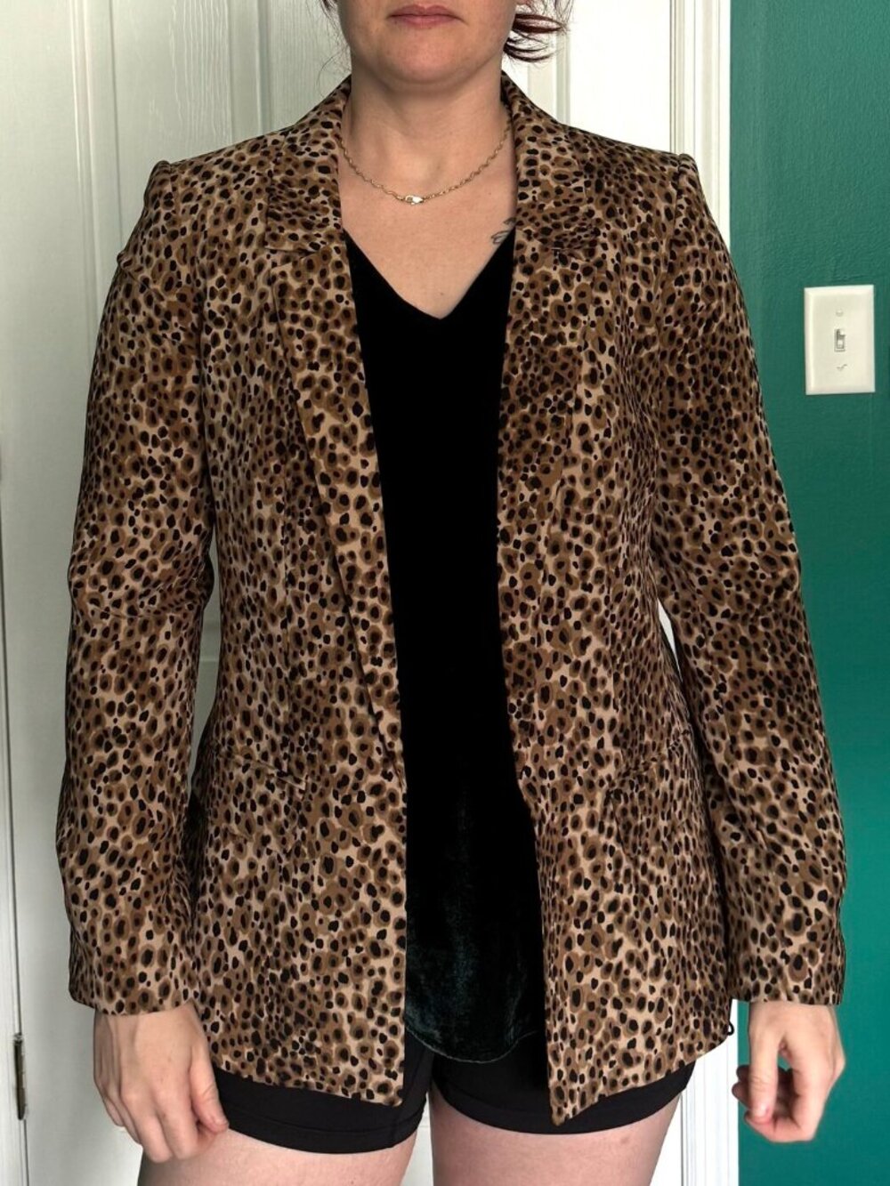 LOFT Cheetah Print Blazer Jacket